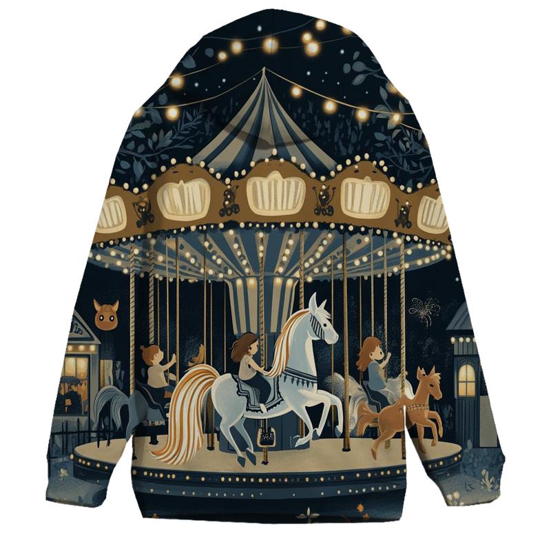 Haunted Carousel Evening printed hoodies