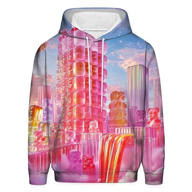 Rainbow Gummy Skyline custom hoodies