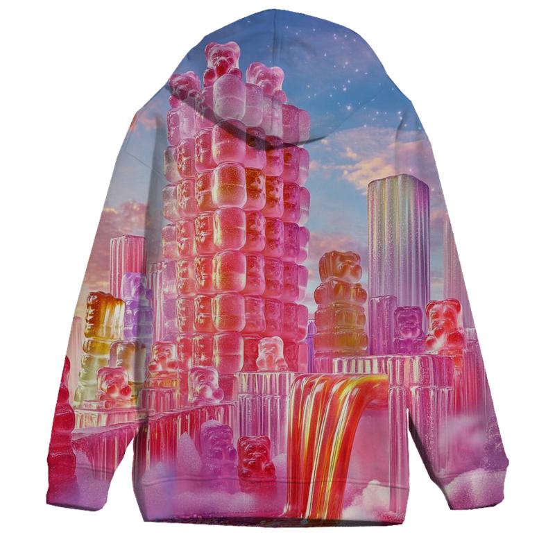 Rainbow Gummy Skyline custom hoodies