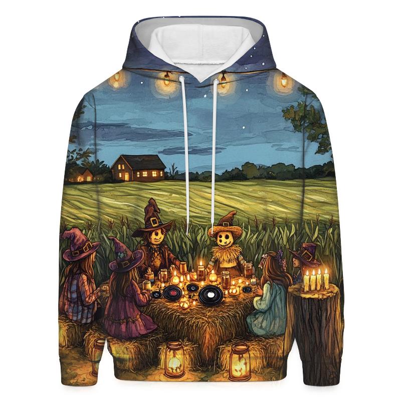 Harvest Lantern Picnic Haunted graphic hoodies