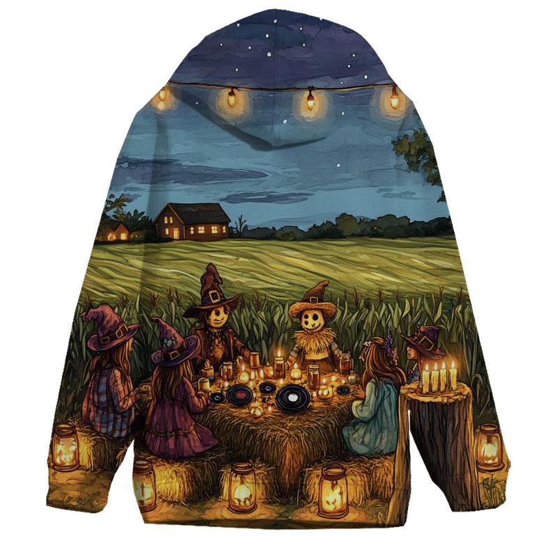 Harvest Lantern Picnic Haunted graphic hoodies