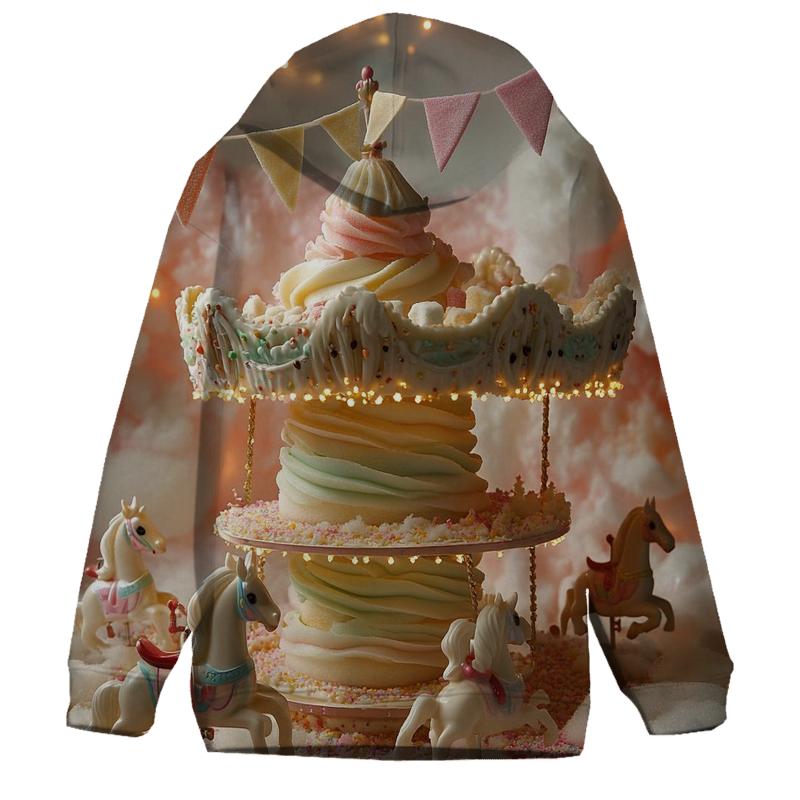Cupcake Cloud Carousel embroidered hoodies