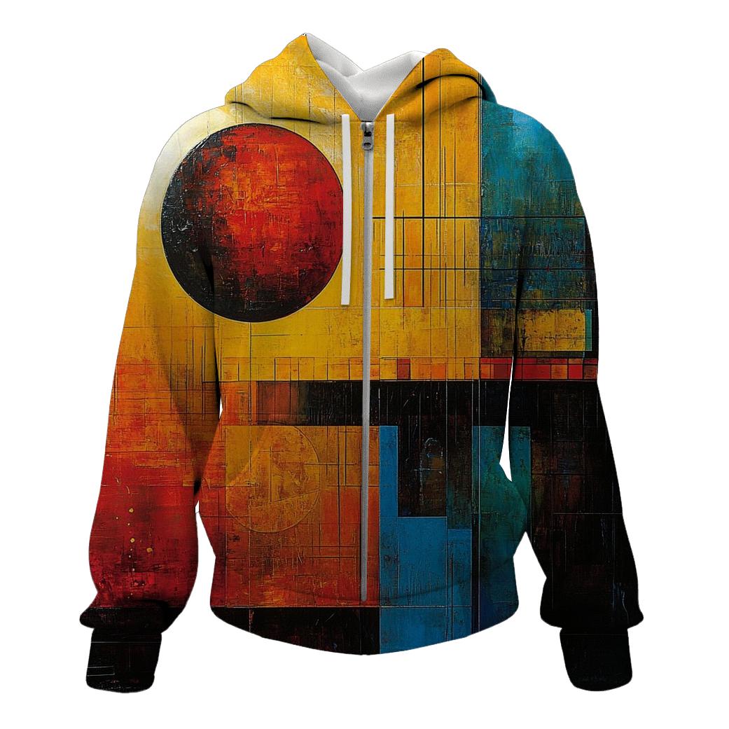 Kandinsky Inspired Cosmic Orchestra zip-up hoodies