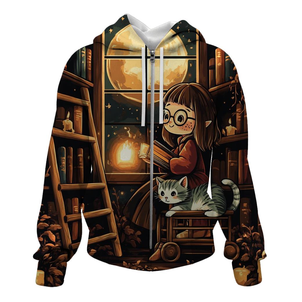Witchs Library Haunted hoodie trends