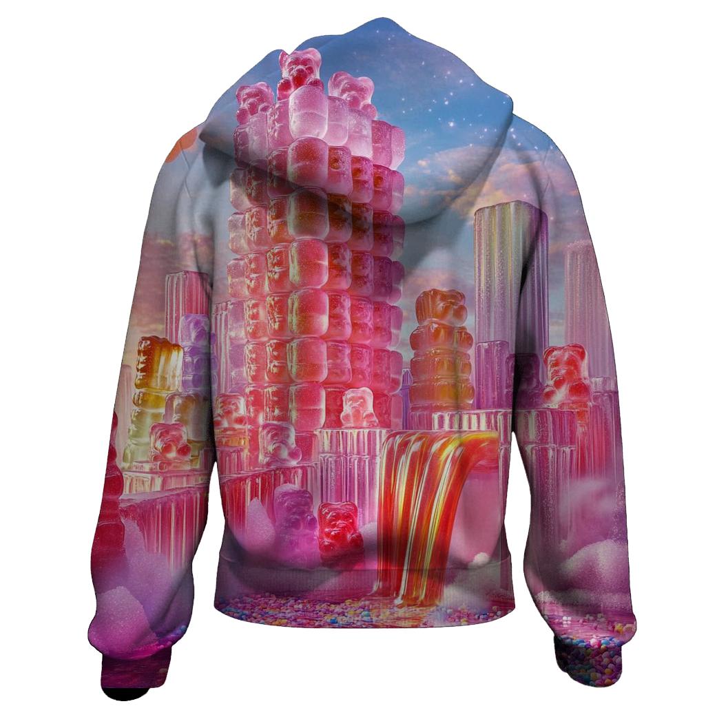 Rainbow Gummy Skyline designer hoodies