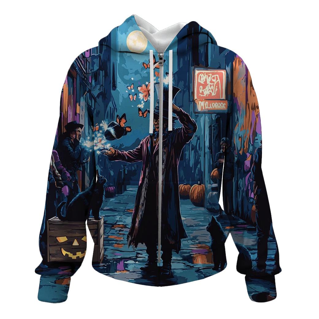 Street Magician In Haunted Alley heavyweight hoodies