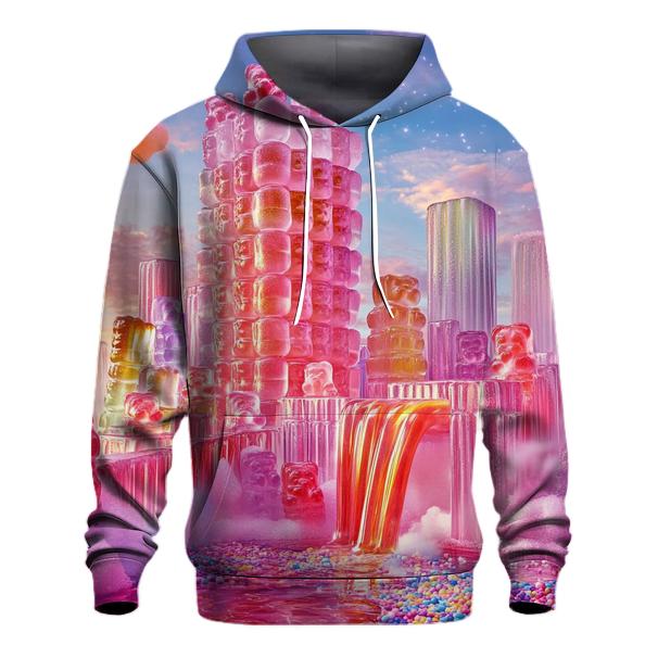 Rainbow Gummy Skyline custom hoodies