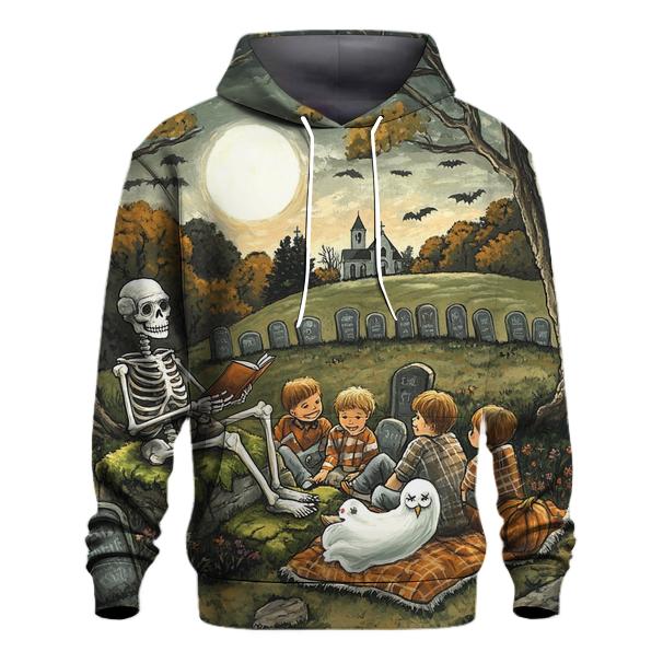 Moonlit Graveyard Tale Halloween hoodie designs