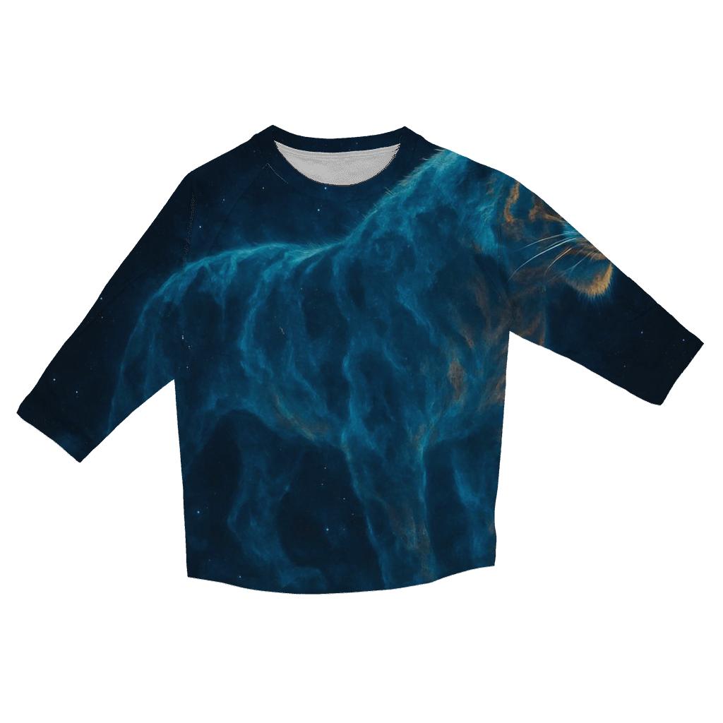 Galactic Tiger Nebula stylish quarter sleeve tops