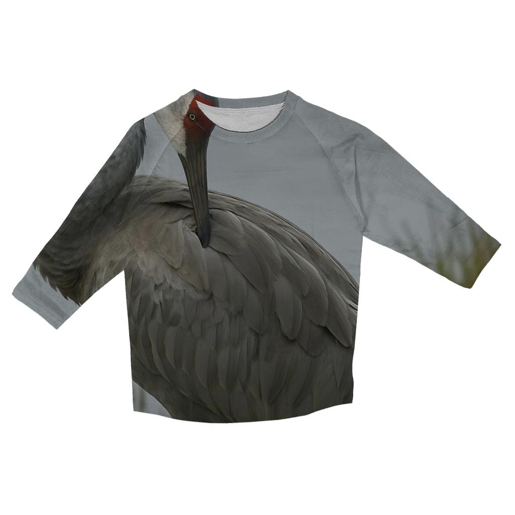 Murmuration Edge Sandhill Crane trendy 3/4 sleeve tops