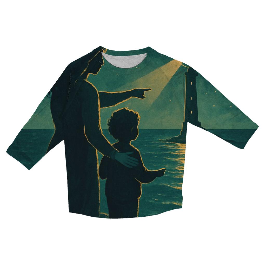 The Hearts Compass printed three quarter sleeve shirts