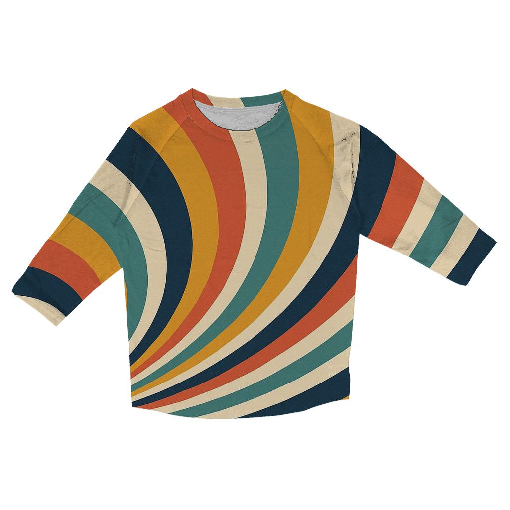 Groove Wave Rainbow stylish quarter sleeve tops