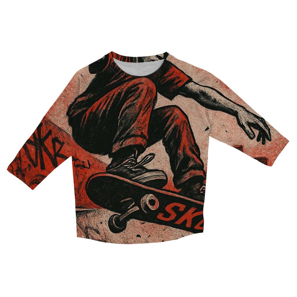 Urban Skatepark Pulse printed three quarter sleeve shirts