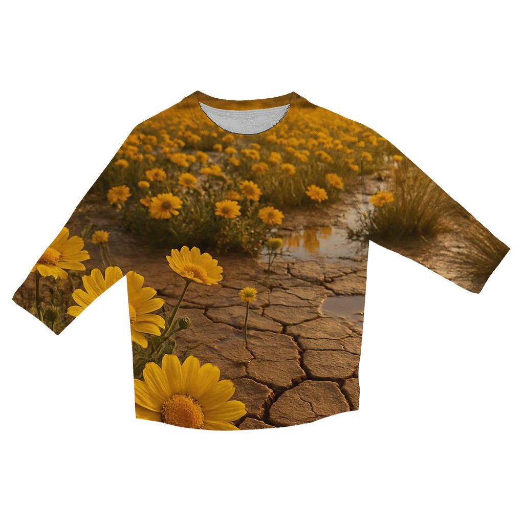 Desert Marigold After Rare Rain personalized 3/4 sleeve tees