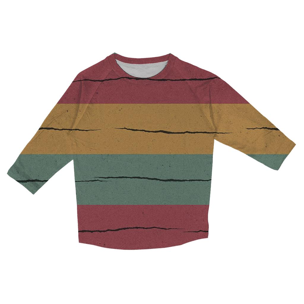 VHS Static Stripes cotton quarter sleeve shirts