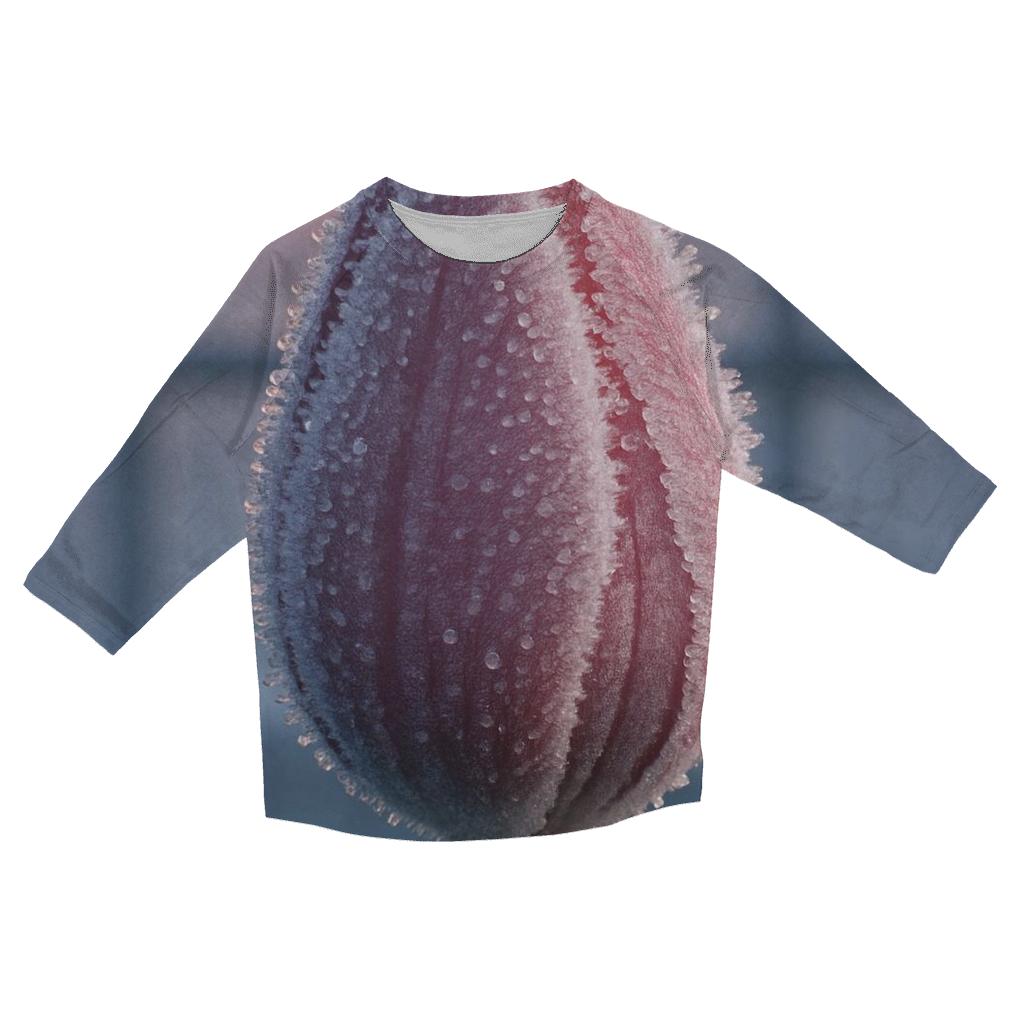 Frozen Tulip Close Study At Sunrise fashion 3/4 sleeve shirts