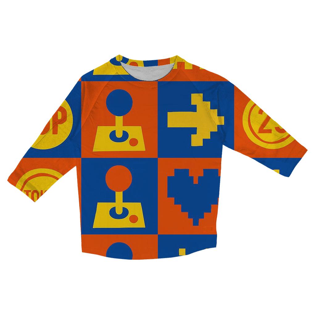 Arcade Token Mosaic casual three quarter sleeve shirts