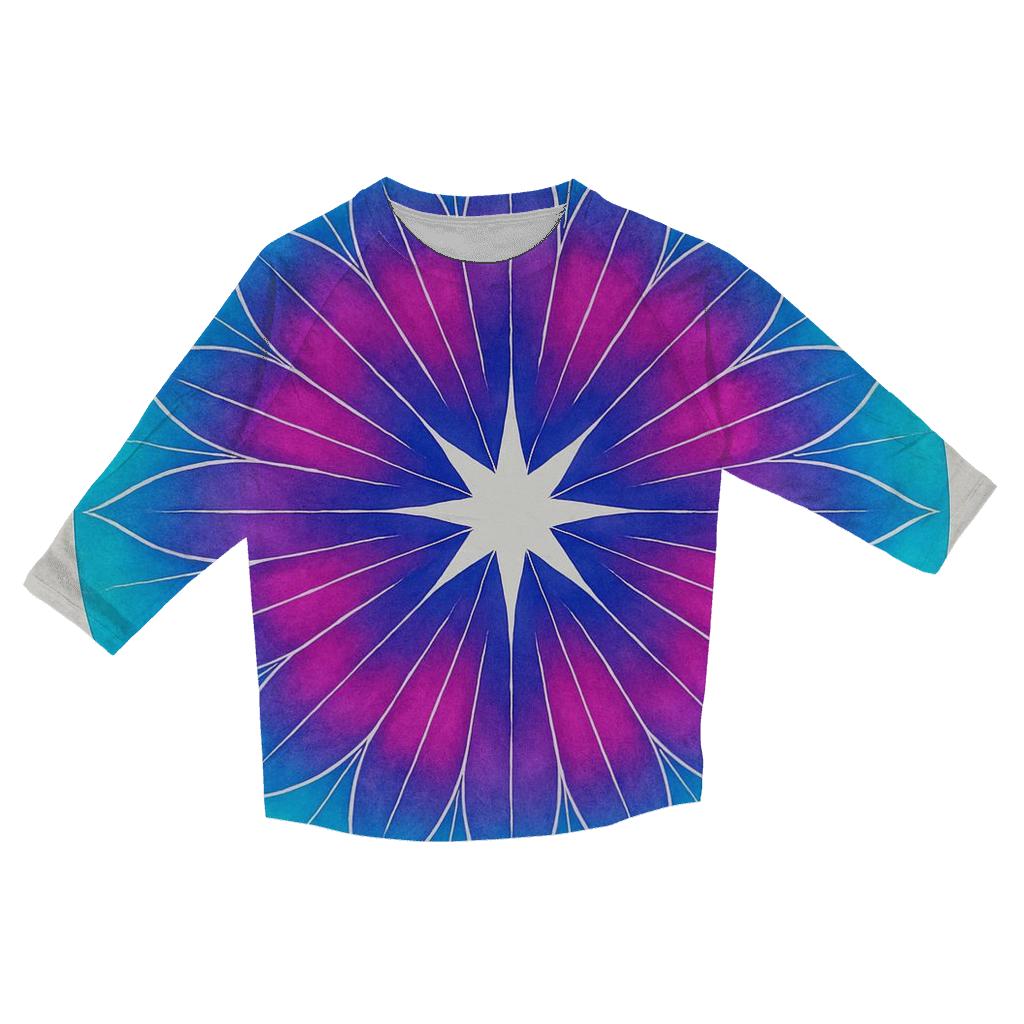 Magenta Mandala Sunburst designer 3/4 sleeve blouses