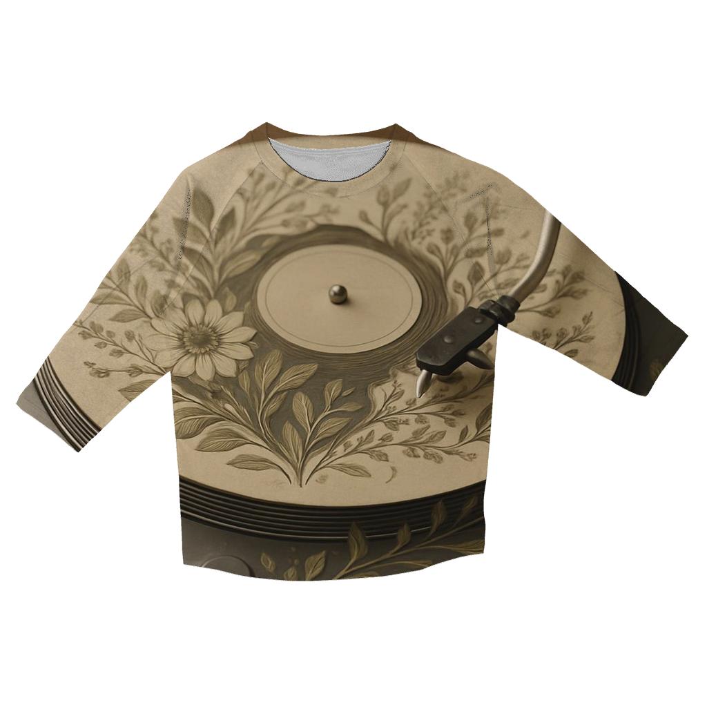 Turntable Botanical printed three quarter sleeve shirts