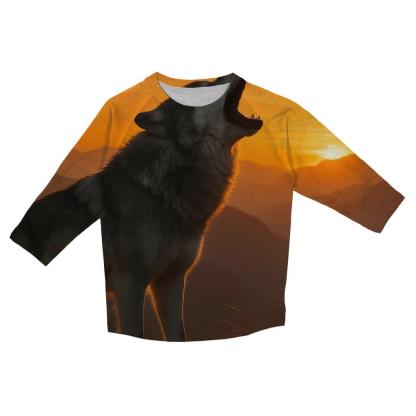 Mountaintop Howl At Crest cotton quarter sleeve shirts