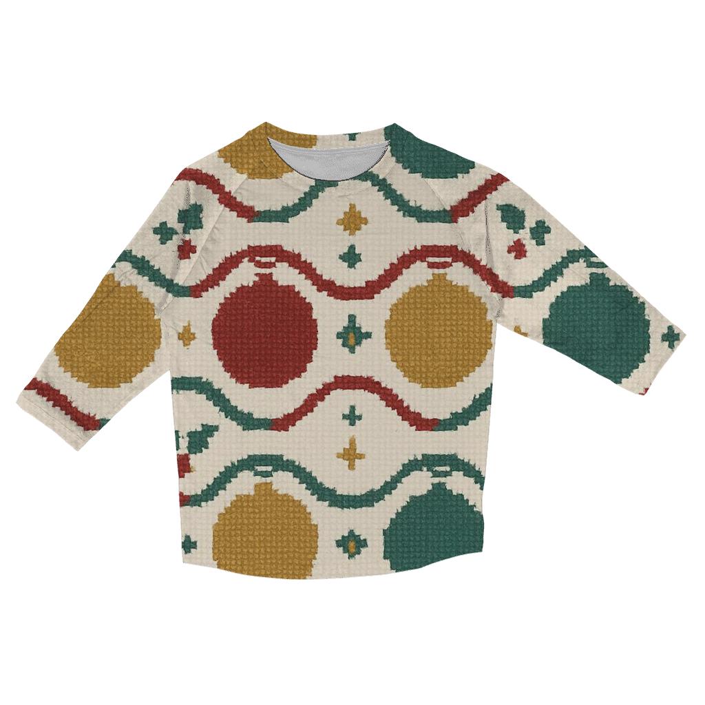 Ornament Ribbon Tapestry Design custom 3/4 sleeve shirts