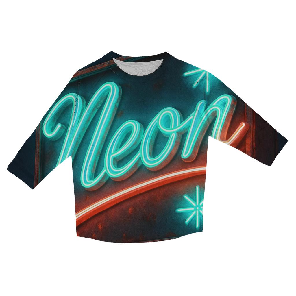 Retro Diner Neon Sign designer 3/4 sleeve blouses