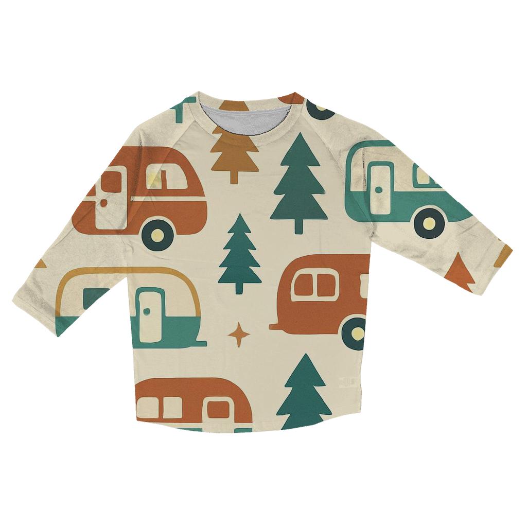 Starlit Camper Pattern fashion 3/4 sleeve shirts