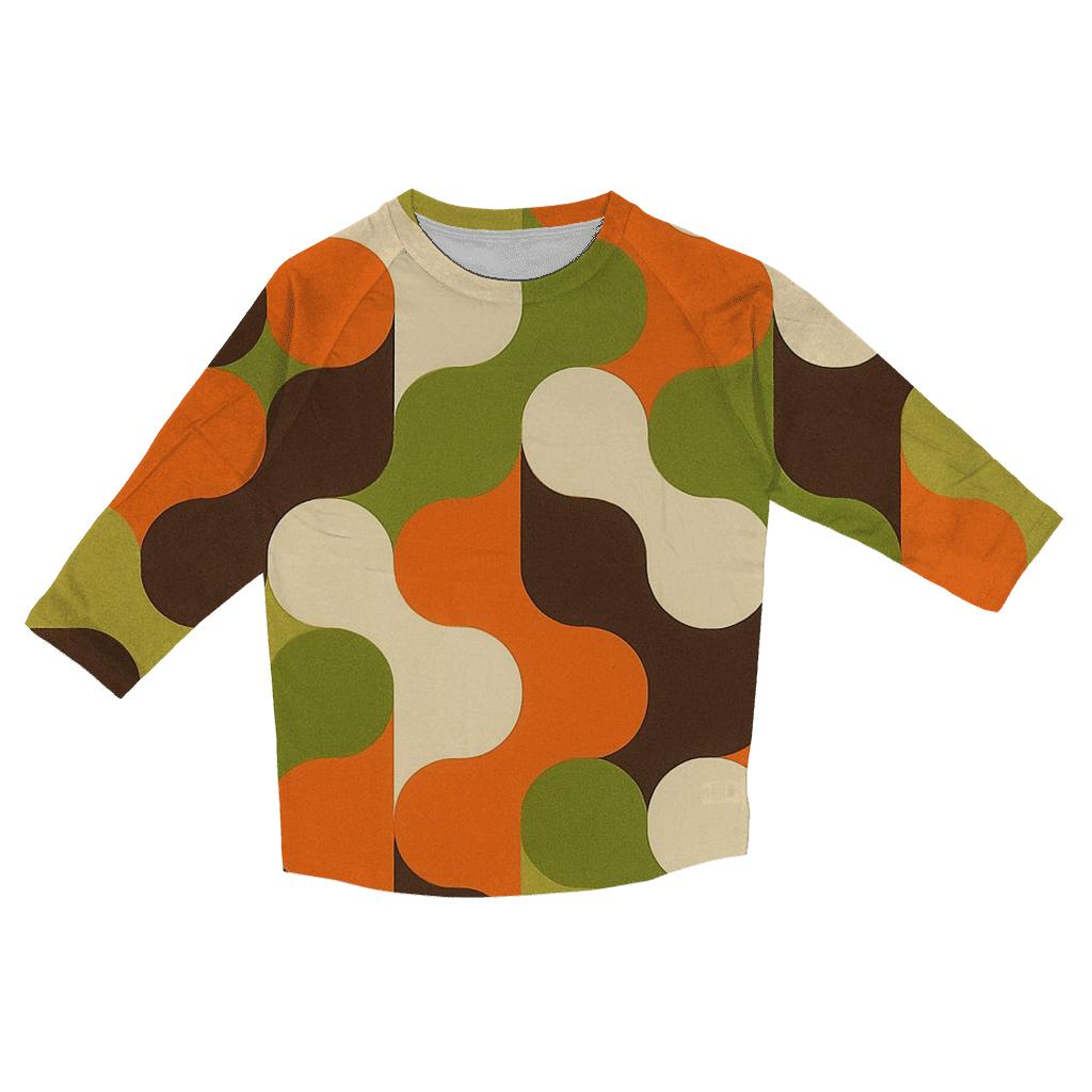 Orange Peel Tiles designer 3/4 sleeve blouses