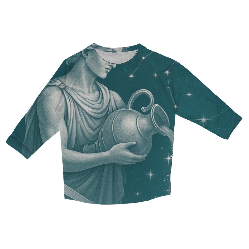 Aquarius Water Bearer Wave Chart trendy 3/4 sleeve tops