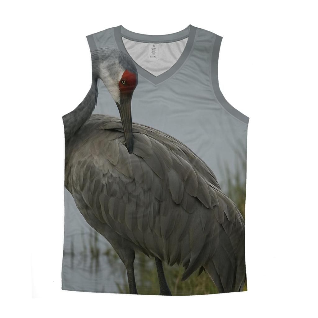 Murmuration Edge Sandhill Crane casual summer tank tops