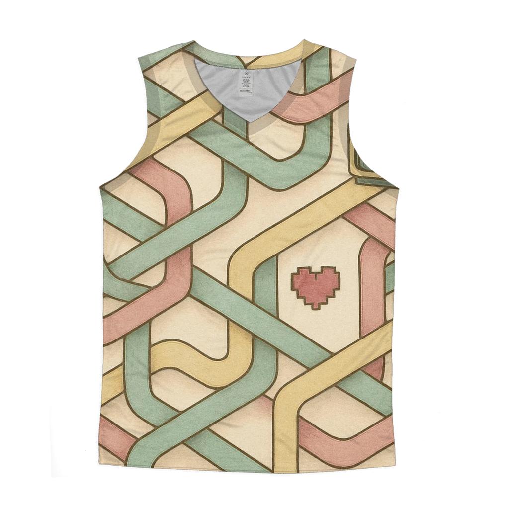 Cassette Ribbon Labyrinth trendy fitted tank tops