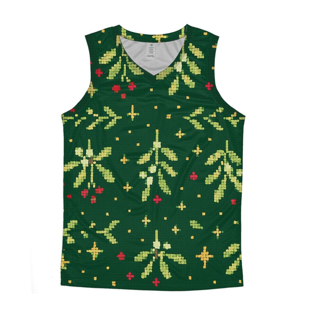 Merry Mistletoe Confetti Design stylish racerback tanks