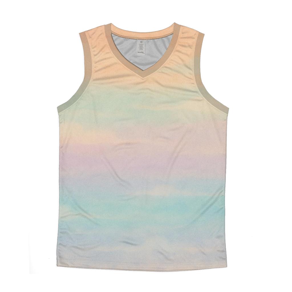 Pastel Mirage graphic print tank tops