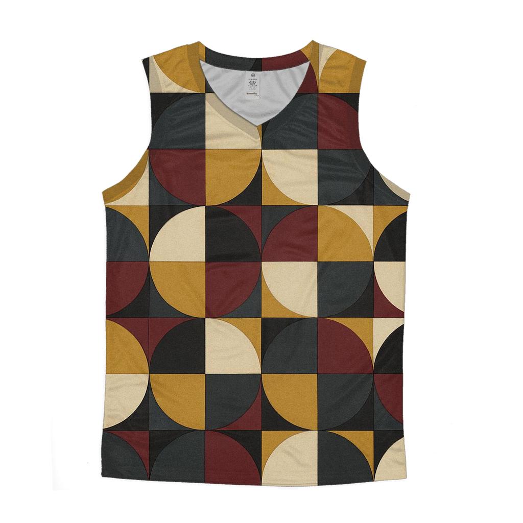 Retro Disco Geometry stylish racerback tanks