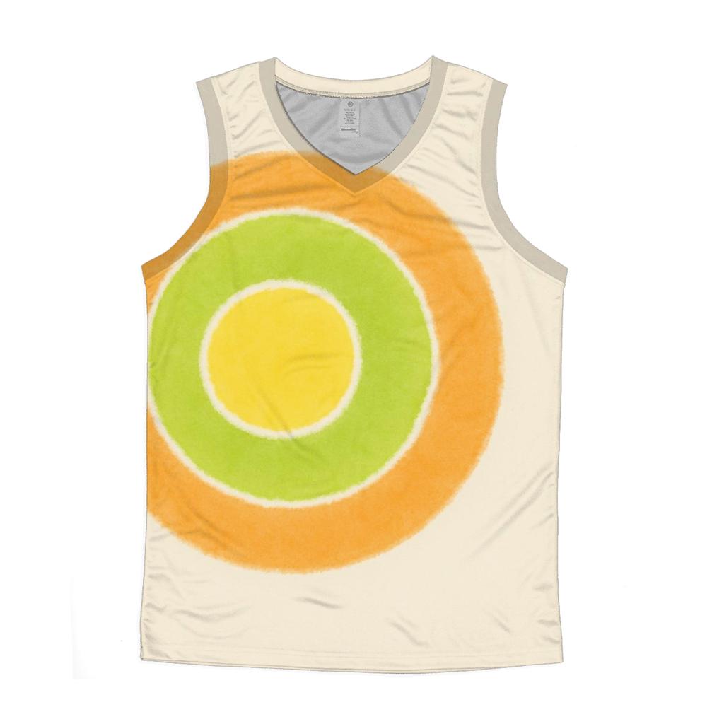 Citrus Off Center Bullseye sports performance tank tops