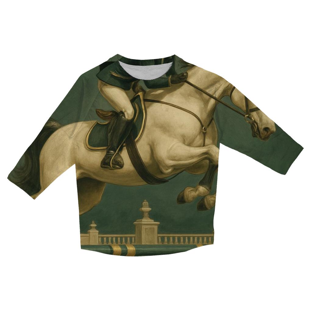 Equestrian Jump Elegance custom 3/4 sleeve shirts