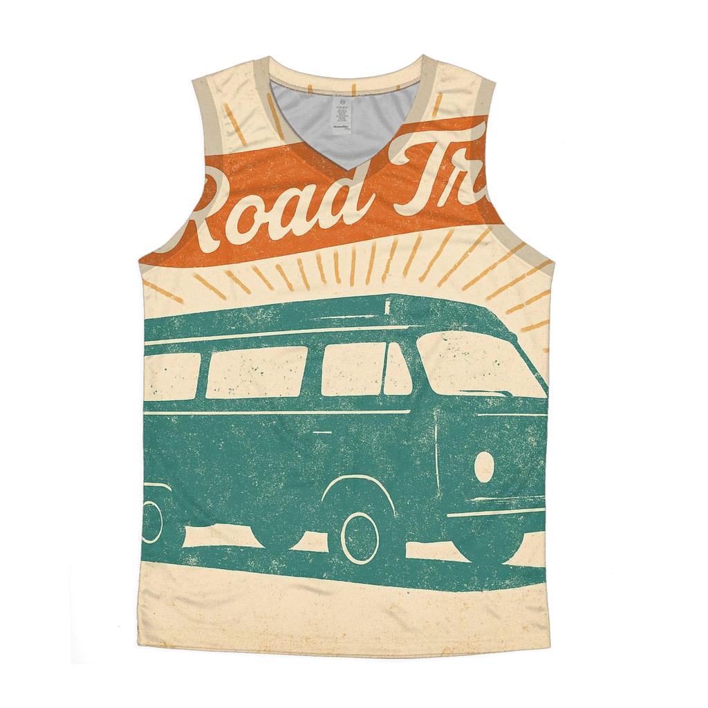 Vintage Camper Roadtrip personalized athletic tanks