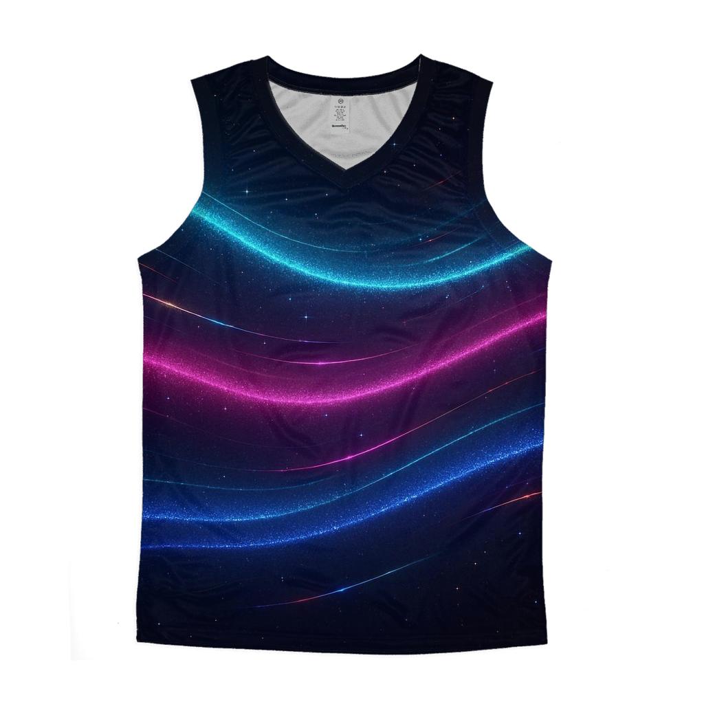 Neon Aurora Veil casual summer tank tops