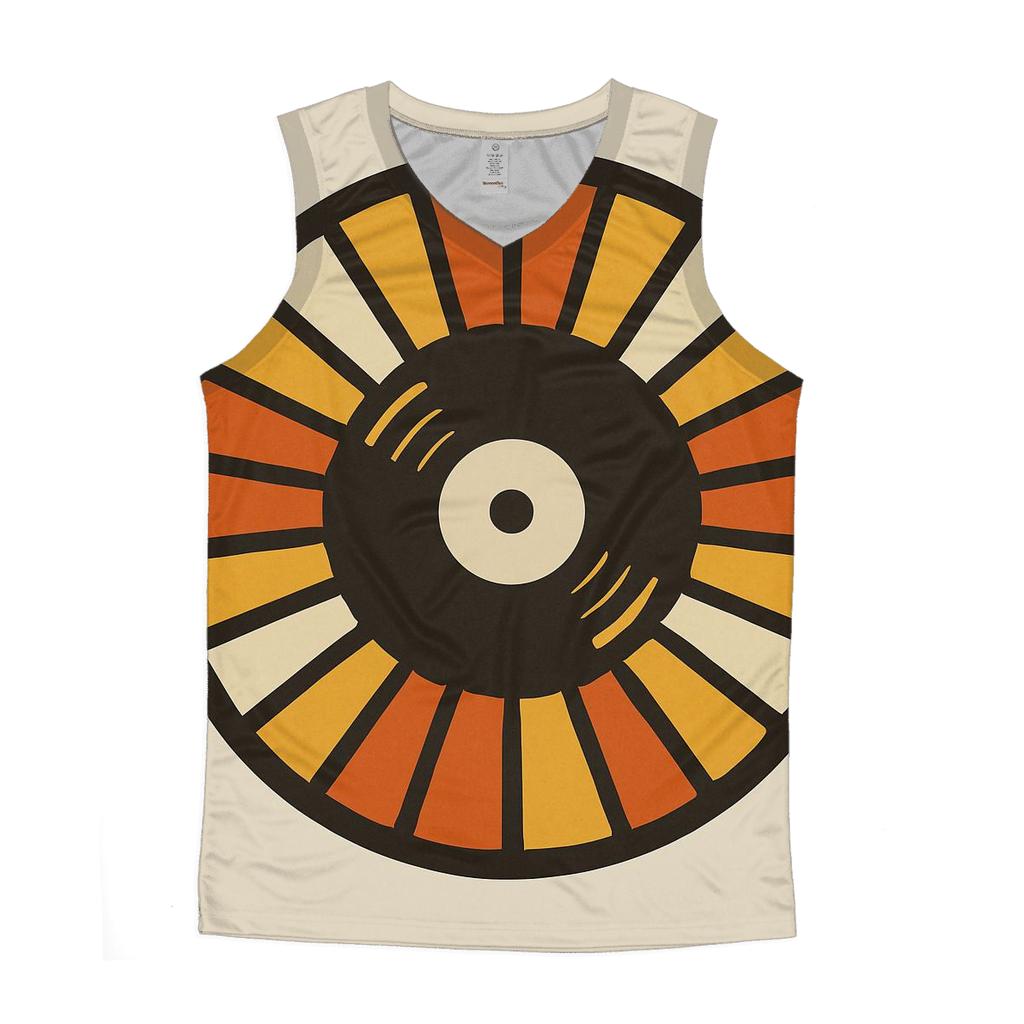 Sunburst Vinyl Emblem stylish racerback tanks
