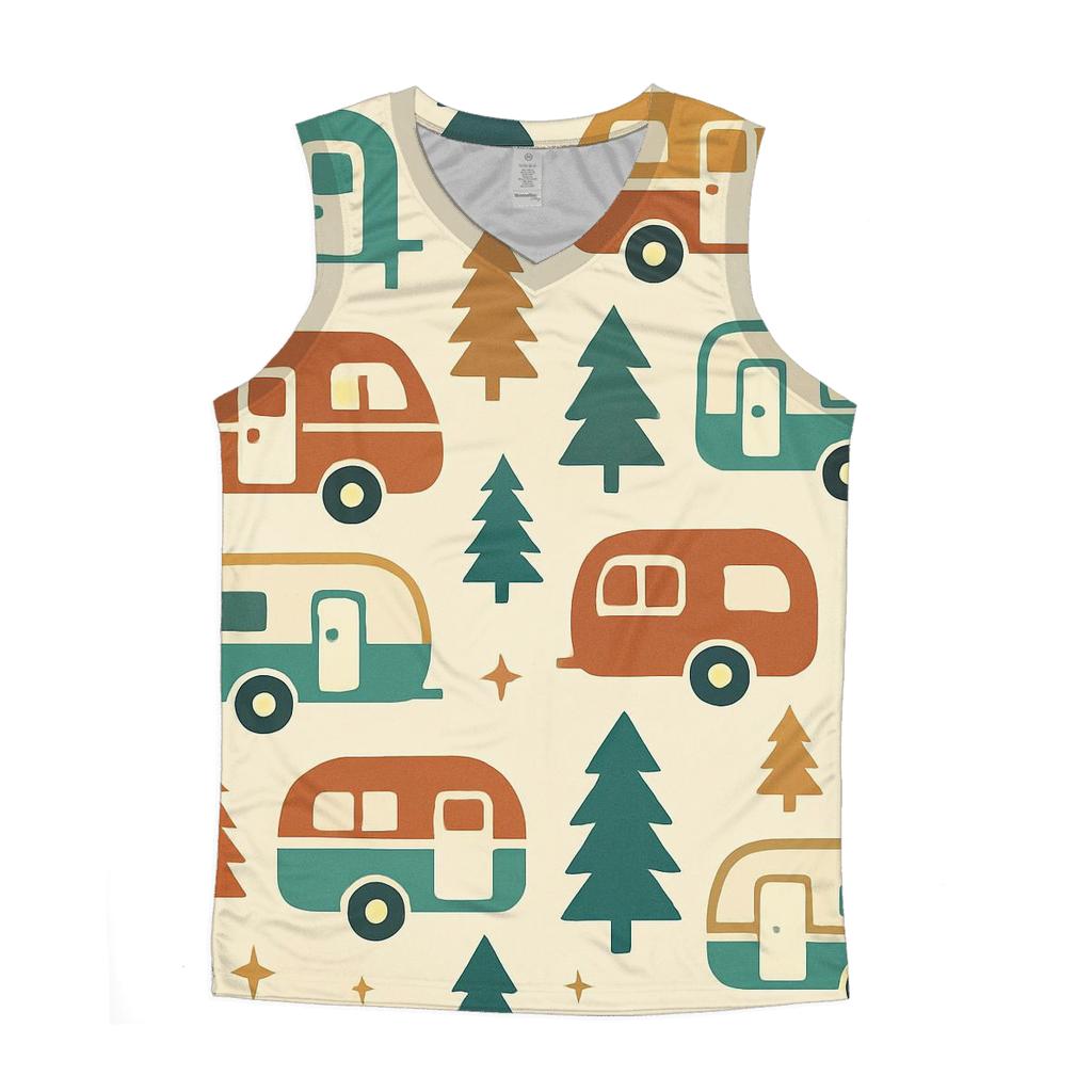 Starlit Camper Pattern personalized athletic tanks