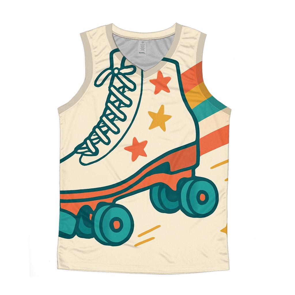 Cosmic Roller Skate personalized athletic tanks