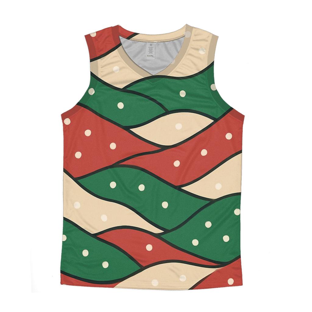 Diagonal Snowwave Bands cotton sleeveless tops