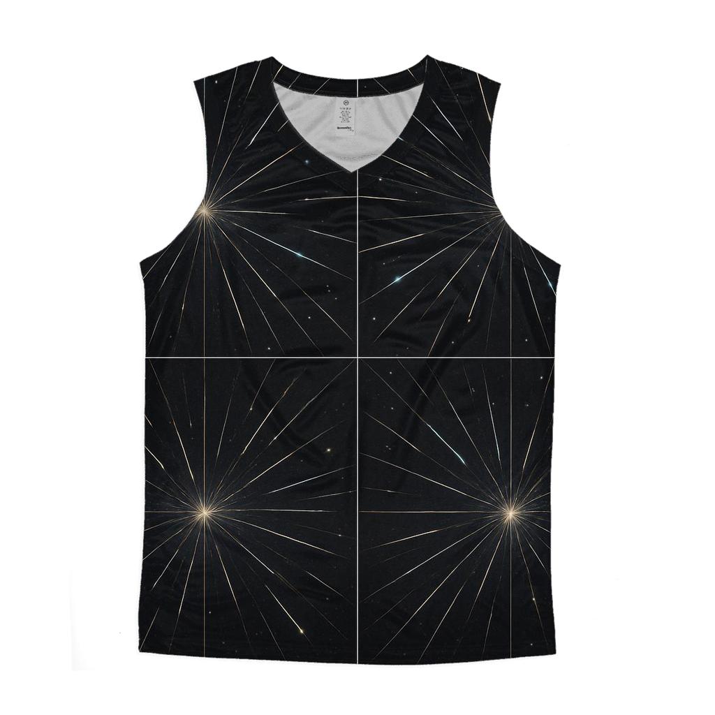 Meteor Trail Radiant Grid cotton sleeveless tops