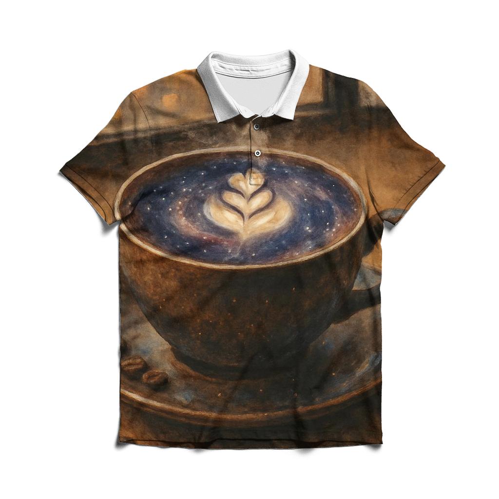 Nebula Latte Bloom designer slim fit polos