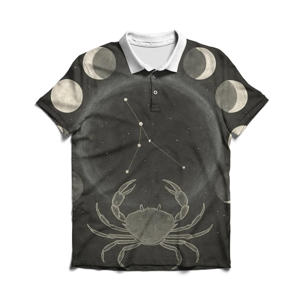 Lunar Cancer Moon Cycle classic pique polos