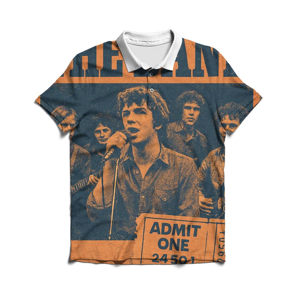 Distressed Concert Poster personalized polo shirts