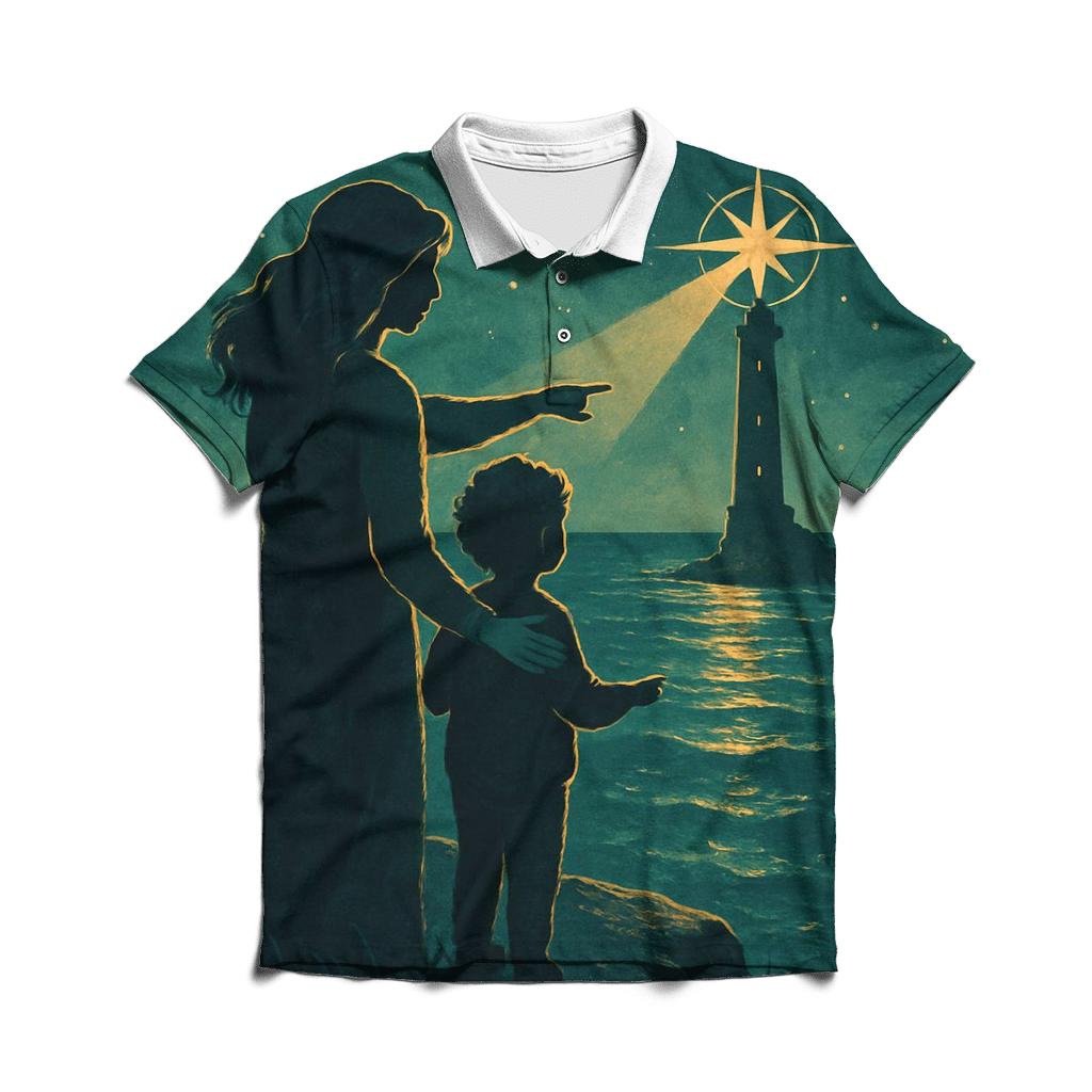 The Hearts Compass personalized polo shirts