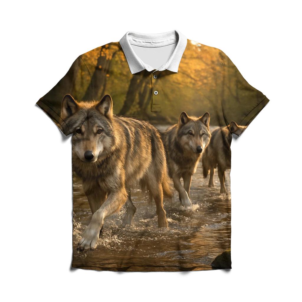 Forest Pack Crossing Stream branded logo polo shirts