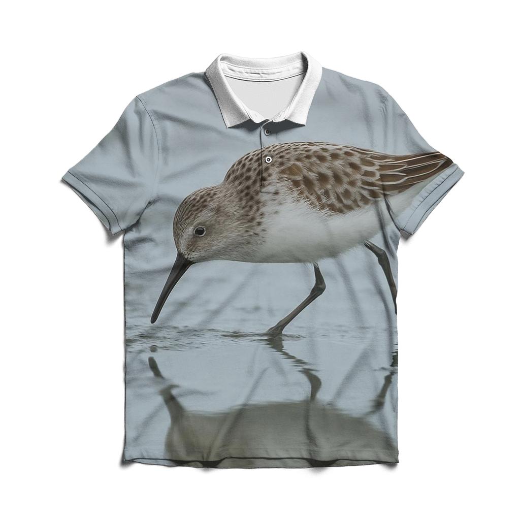 Tideflat Forage Western Sandpiper branded logo polo shirts