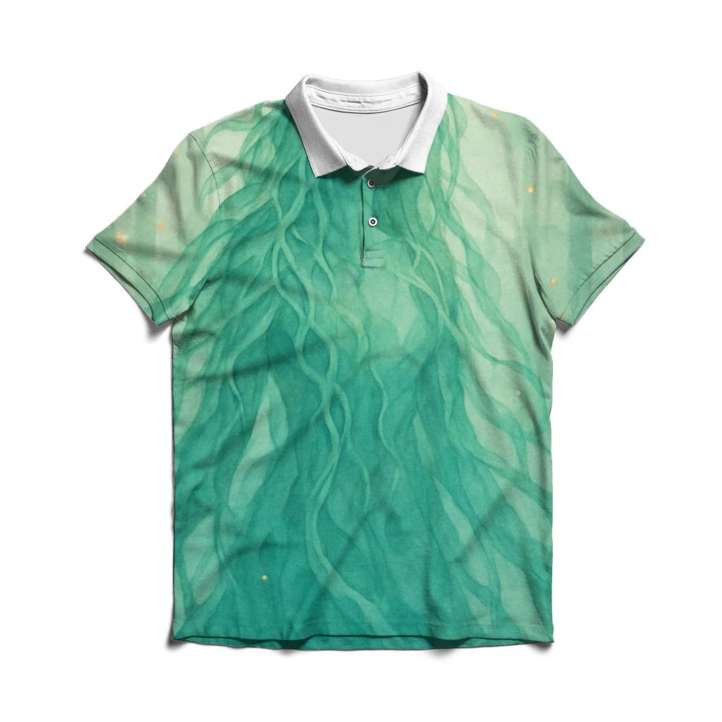 Mystical Forest Spirit stylish collar polo tees